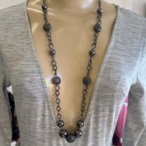 Avenue Black Beaded Necklace